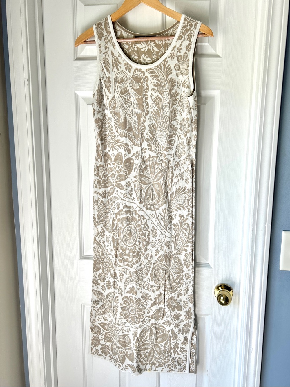Peruvian Connection Knit Floral Midi Dress